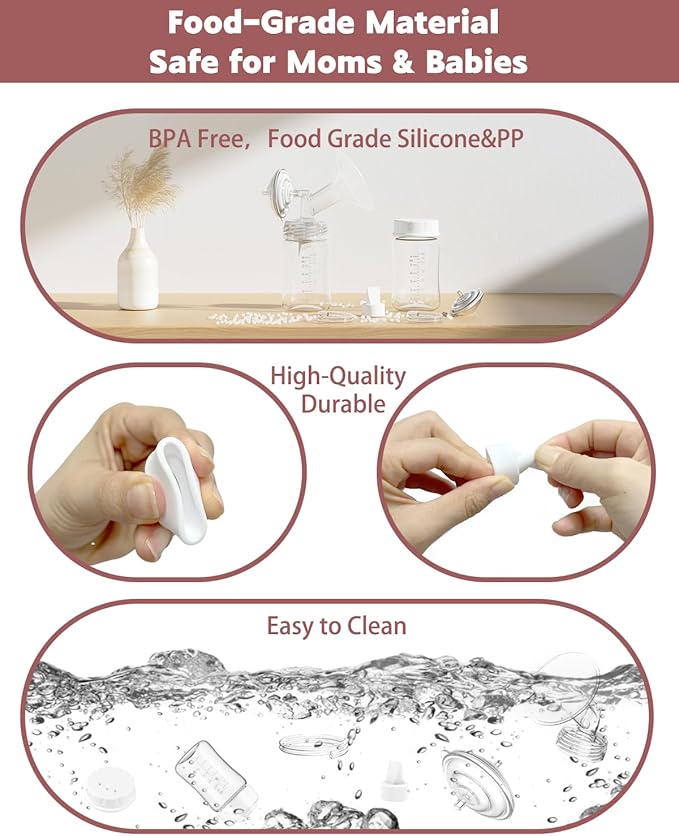 4packs 13mm Full Breast Replacement Pump Parts for Spectra S1 S2 9 Plus Synergy Gold Include 13mm Flange,Valve,Backflow Protector,Tube,Bottle,Caps, Fit for Motif Luna Cimilre Ameda MYA Pump