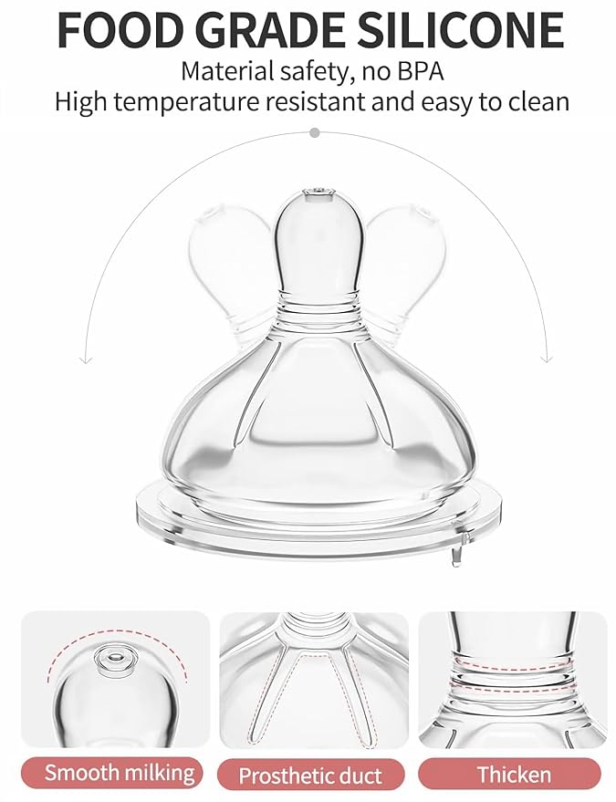 Glass Baby Bottles, Anti Colic Breastfeeding Bottle with Natural Response Nipple for Newborn Preemie 0+ Month, BPA Free, Wide Neck, Blue/1Pack/5oz