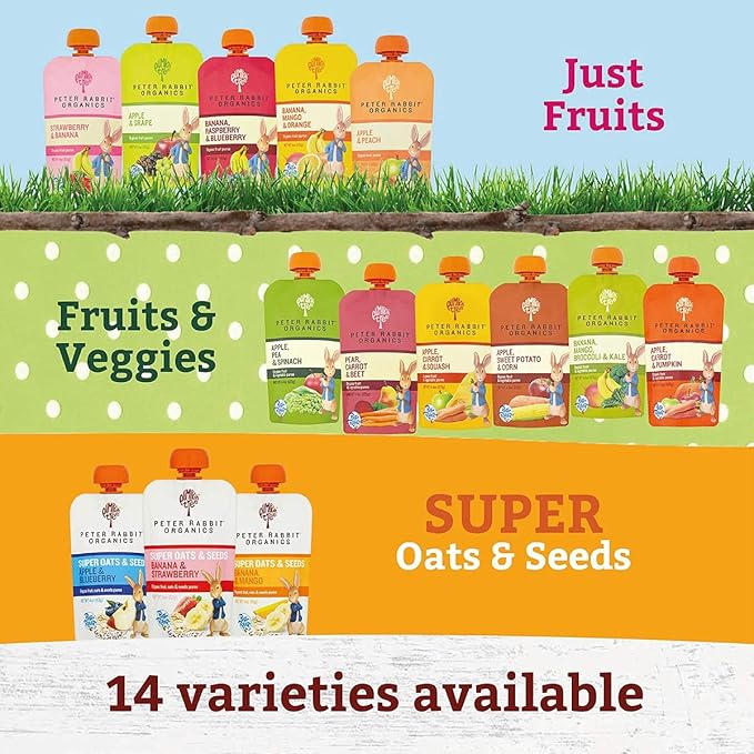 Pumpkin Tree Organics Super Oats & Seeds, Banana & Strawberry, 4 Ounce (Pack of 10)