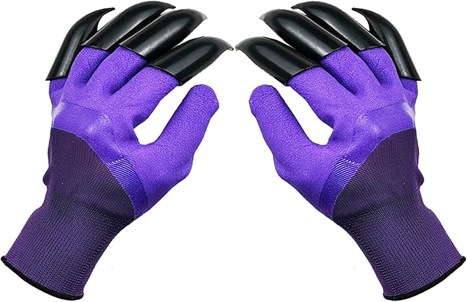 DCCPAA Garden Gloves with Claws,Claw Gardening Gloves for Digging,Planting, Weeding, Seeding-Waterproof for Men and Women