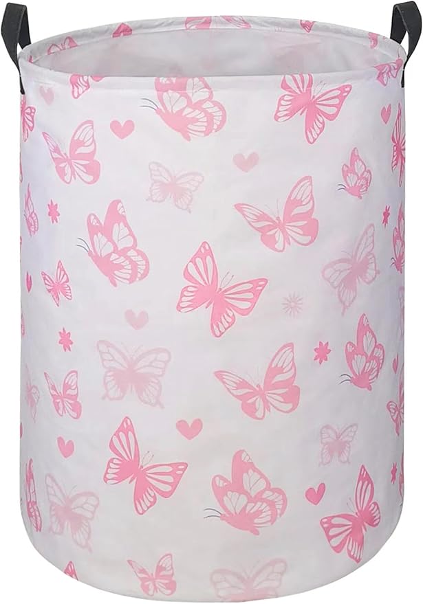 Round Laundry Hamper Storage Basket Laundry Organizer Hamper Storage Bins Clothes and Toys Box Nursery Hamper Gift Basket For Kids with Handles