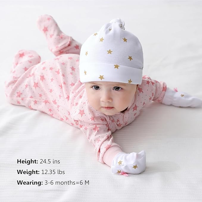 Newborn Baby 2-way Zipper Romper Cotton One-piece Jumsuit 3-pack, 0-24 Months