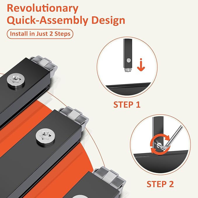 8×12 FT Greenhouse for Outdoors, Quick Setup Polycarbonate Greenhouse with Roof Vent, Walk in Green Houses for Outside for Outdoor Garden Backyard, Black
