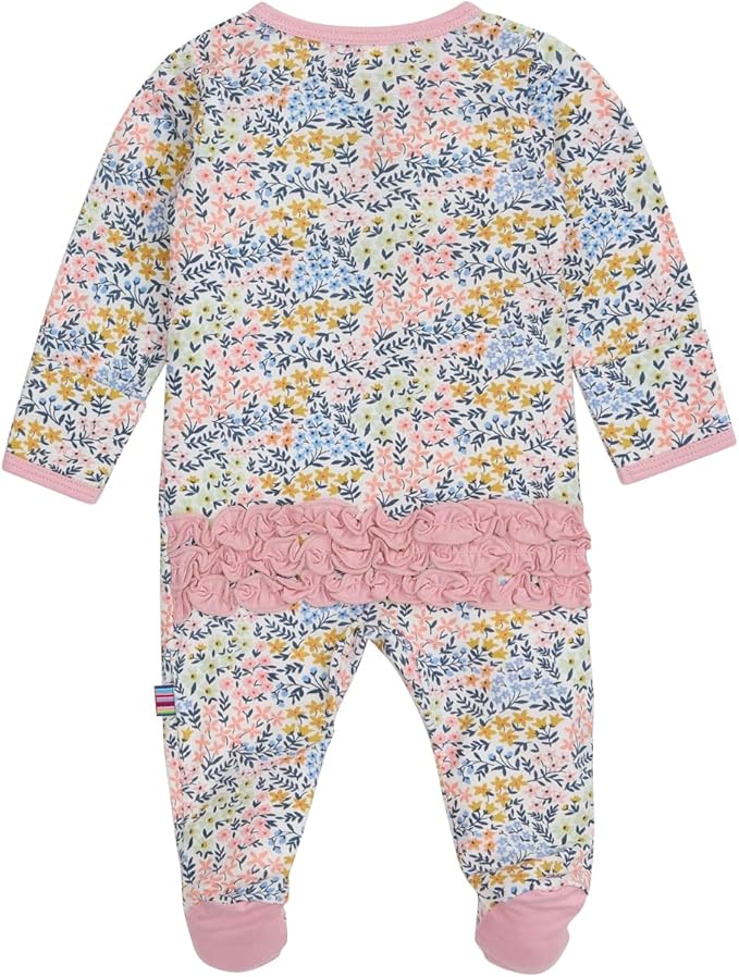 Magnetic Me Girls Modal Magnetic Baby Footie Pajamas | Silky Soft Modal Fabric | Baby Sleepers Available Sizes PRE - 24M
