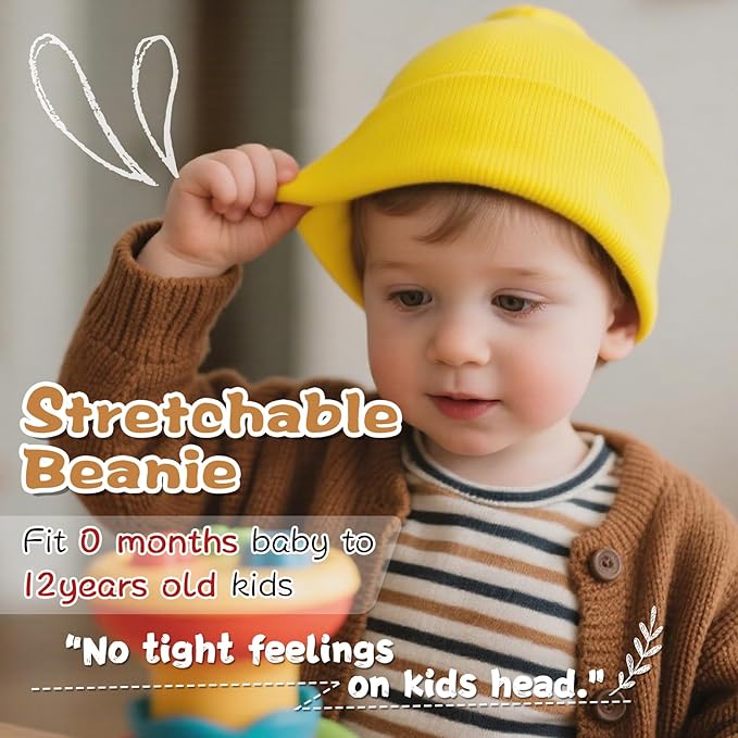 ZOORON Toddler Beanie Baby Beanies for Boys Girls Kids Winter Hats Children Knit Warm Caps 0-12years