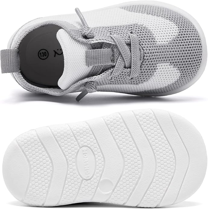 MORENDL Toddler Shoes Baby Walking Sock Shoes Infant Sneakers 0-4 Years Boy Girl Barefoot Tennis Shoe Non-Slip Brethable
