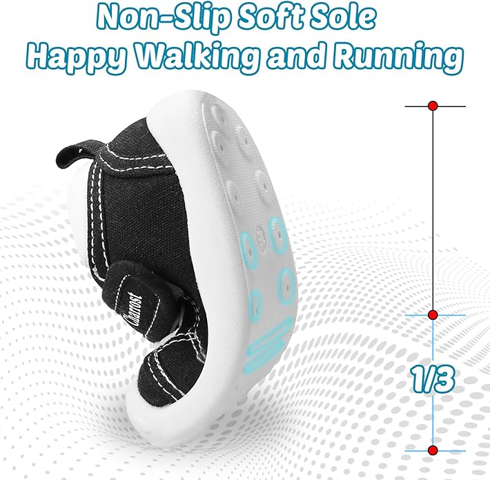 Baby Walking Shoes Toddler Girl Boy Soft Sole Breathable Cotton Canvas Shoes Infant Lightweight Non-Slip Safer Slip-on First Walkers Shoes Casual Tennis Wide Sneakers Rubber Soles Running Outdoor