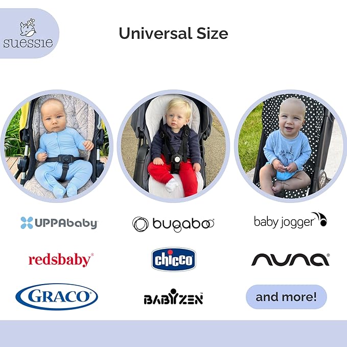 Suessie Stroller Liner - Universal and Reversible Seat Insert, Sand Stripe