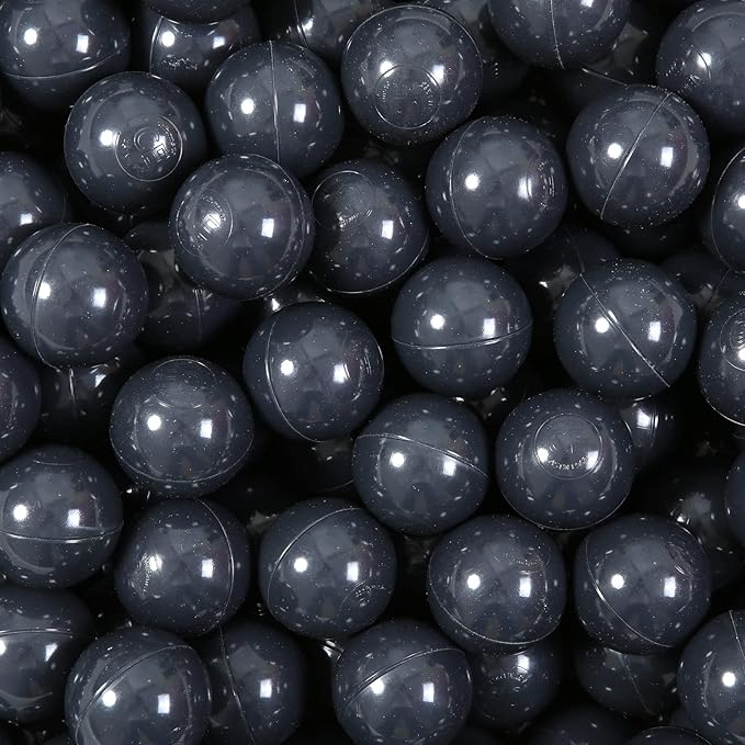 Ball Pit Balls for Kids, Plastic Refill 2.2 Inch Balls, 100 Pack, Bright Colors, Phthalate and BPA Free, Includes a Reusable Storage Bag with Zipper