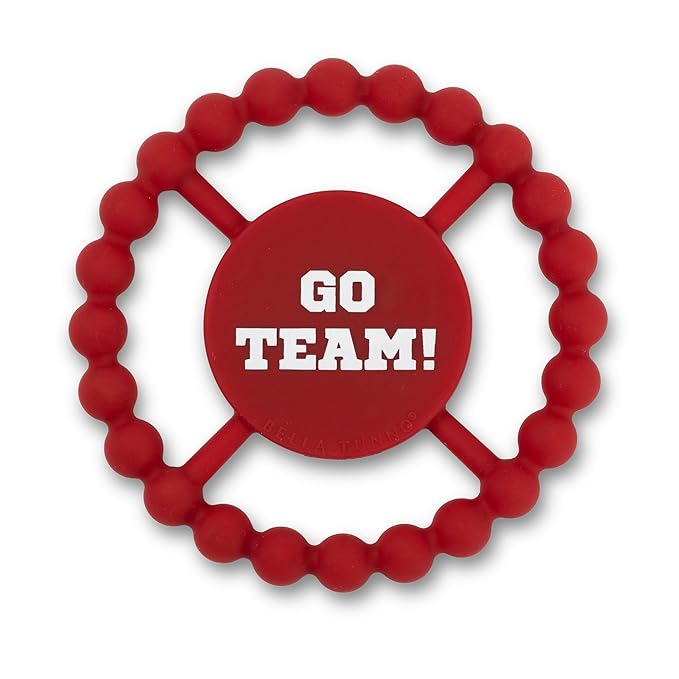 Baby Teether by Bella Tunno, Silicone Teethers for Babies 3-6 Months, 6-12 Months, Baby Toys, Pacifier, Teething Relief, Boys, Girls, Go Team