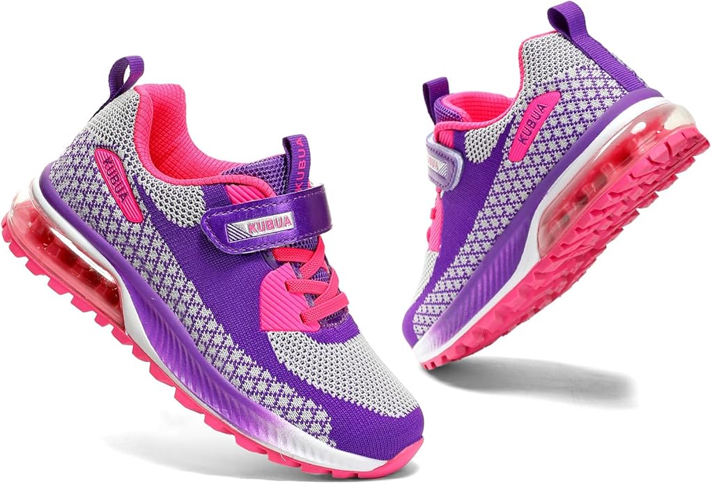 KUBUA Kids Sneakers for Boys Girls Running Tennis Shoes Lightweight Breathable Sport Athletic
