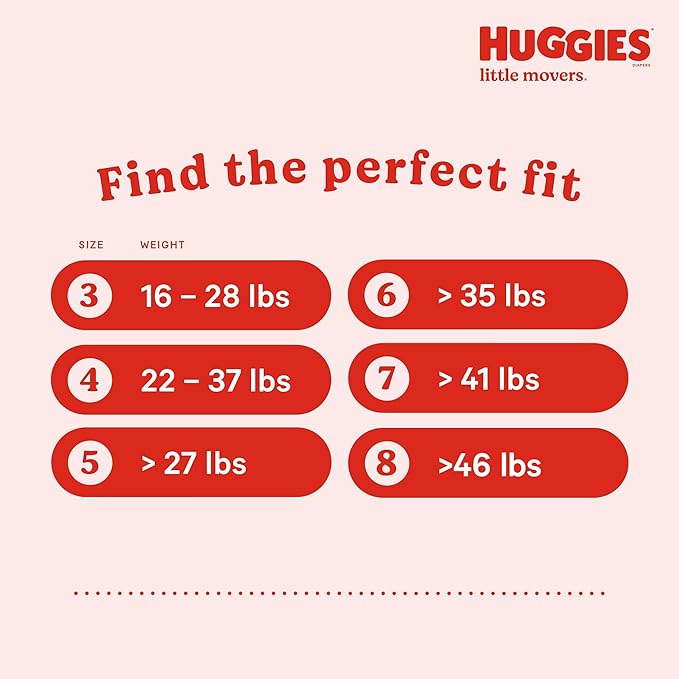 Huggies Size 5 Diapers, Little Movers Baby Diapers, Size 5 (27+ lbs), 19 Count, Packaging May Vary