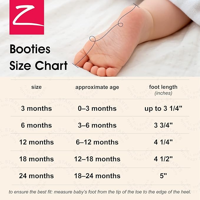 Zutano Organic Baby Booties Newborn Infant, Lost Baby Socks Solution, Unisex, Girl, Boy, 0-3, 3-6, 6-12, 12-18, 18-24 Months