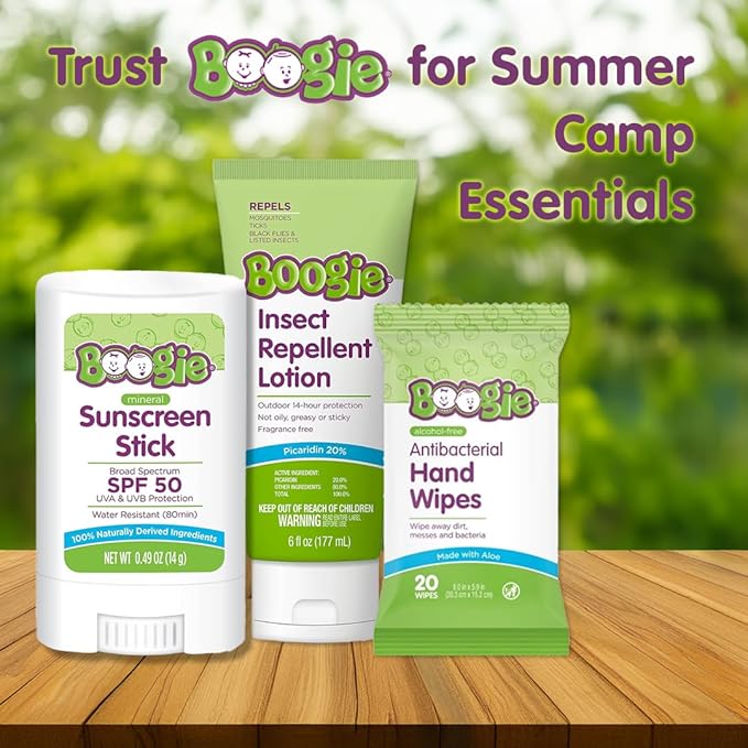 Boogie Antibacterial Hand Wipes by Boogie, Alcohol Free, Hypoallergenic and Moisturizing Aloe, for Kids and Adults -100 Total Wipes (5 Packs of 20)