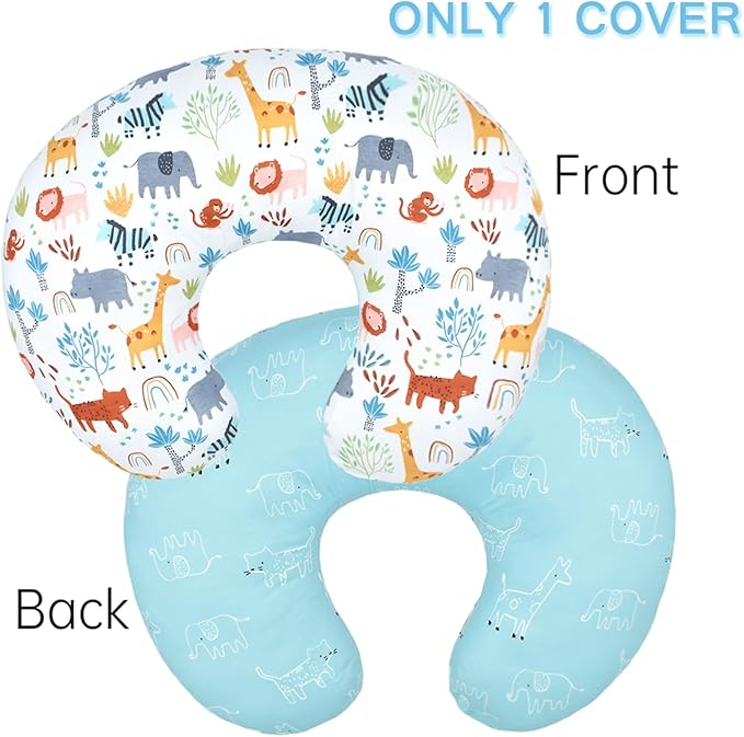 Winmany Baby Nursing Pillow Cover Newborn Removable Breastfeeding Pillowcover Cute Pattern Girls Boys Nursing Pillowcase for Breast and Bottole Feeding