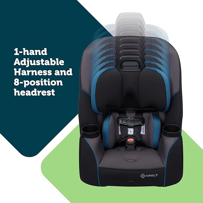 Safety 1st Crosstown Slim All-in-One Convertible Car Seat, Deep Sea