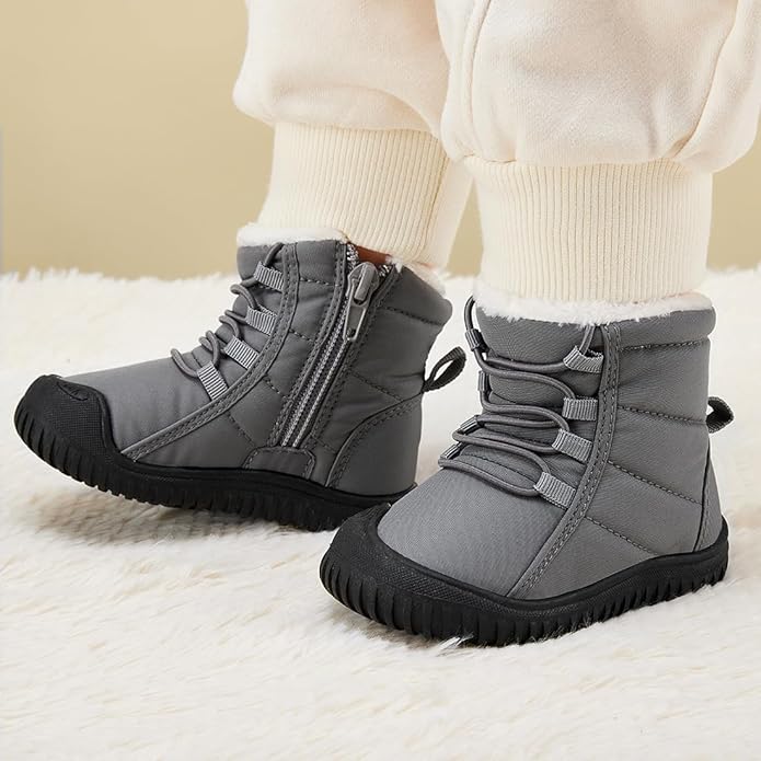 BMCiTYBM Toddler Baby Snow Boots Winter Shoes Boys Girls Cold Weather Baby Faux Fur Shoes