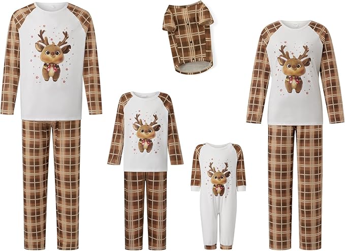 Awoscut Family Christmas Pajamas Matching Pajamas for Family, Xmas PJs Sets Holiday Sleepwear