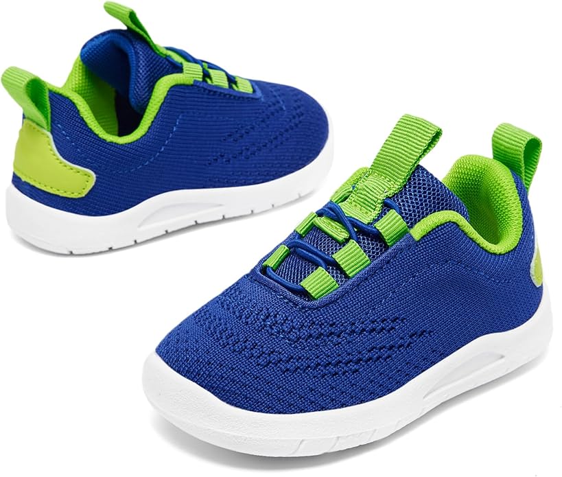 MORENDL Toddler Slip On Sneakers Baby Walking Shoes Non-Slip Breathable Unisex Pink Mesh Lace-Up Athletic Sneakers Infant Running Shoes