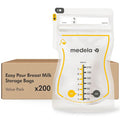 Medela Easy Pour Breastmilk Storage Bags 200 Count 7oz/210ml Disposable, Leakproof, Fast Freeze, Breast Milk Protection Recyclable & BPA Free (Pack of 6)