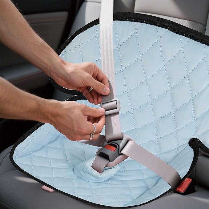 MOOB Waterproof Car Seat Protector - 2 Pack Premium Carseat Liner for Babies & Toddlers, Machine Washable & Quick-Dry, Anti-Slip Backing, Potty Training Pad for Infant Car Seat & Stroller (Purple)