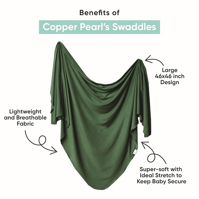 Copper Pearl Baby Swaddle Blanket - Premium Knit Baby Blanket, Large Soft Stretchy Receiving Blankets for Baby Boy and Girl, Swaddles for Newborn, Infant, and Toddler (Cutie)