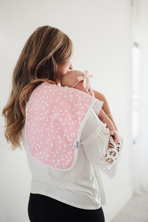 Copper Pearl Premium Baby Burp Cloths - 3-Pack Large Cotton Burp Cloths, Extra Soft Spit Up Rags with 3 Absorbent Layers, Perfect for Baby Girl Gifts (21" x 10" Size, Summer Set)