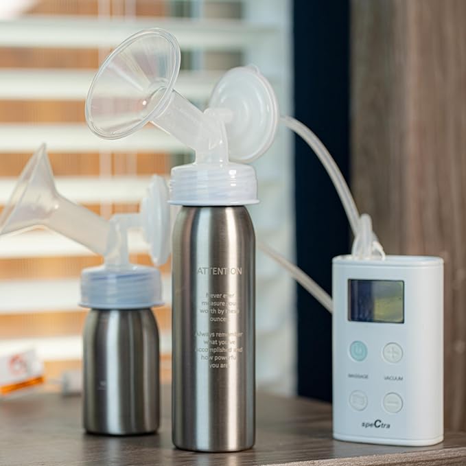 CERES CHILL OG Breastmilk Chiller Bundle with Straw Lid & Infuser – 12–34oz Portable Breast Milk Cooler & 2 Storage Bottles with Universal Pump Adapters – Color, Per My Last Email Steel