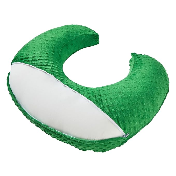 Nursing Pillow and Positioner with Cover for Breastfeeding and Bottle Feeding, Propping Baby, Tummy Time, Baby Sitting Support, Awake-Time Support (Fern Green, 23.6" x 19.7" x 7.5")