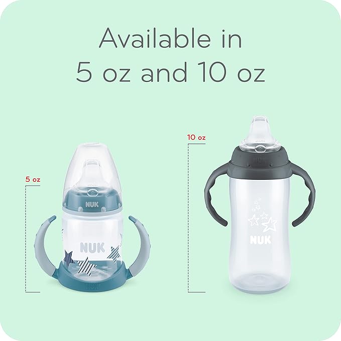 NUK Large Learner Tritan Cup, 10 oz, 8+ Months – BPA Free, Spill Proof Sippy Cup