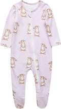 O2 BABY Baby Boys Girls Organic Cotton Zip-Front Sleeper Pajamas, Footed Sleep 'n Play