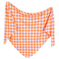 Copper Pearl Large Premium Knit Baby Swaddle Receiving Blanket 'Mickey Mouse Check'