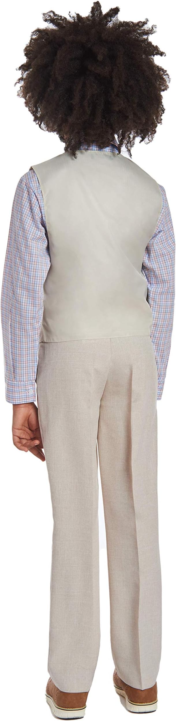 Nautica Boys' 4-Piece Formal Suit Set with Vest, Pants, Collared Dress Shirt, and Tie