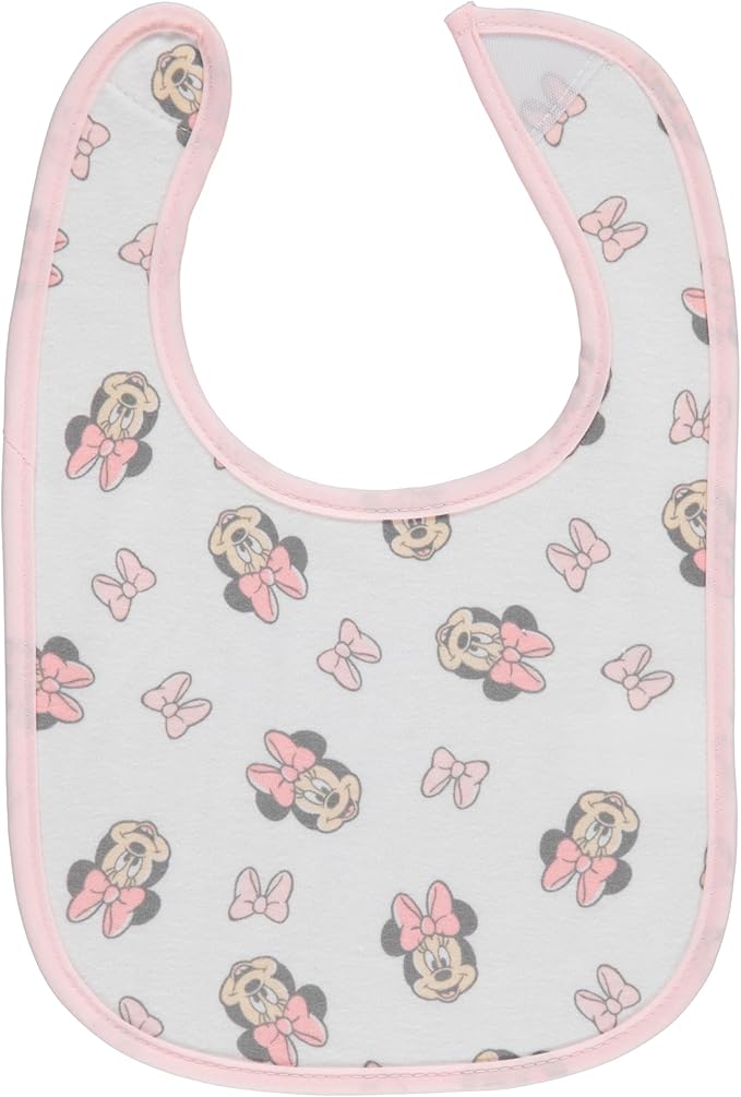 Disney 10-Pack Mickey Mouse Baby Bibs – Ten Soft, Absorbent, and Adjustable Cotton Bibs for Mess Free Meals