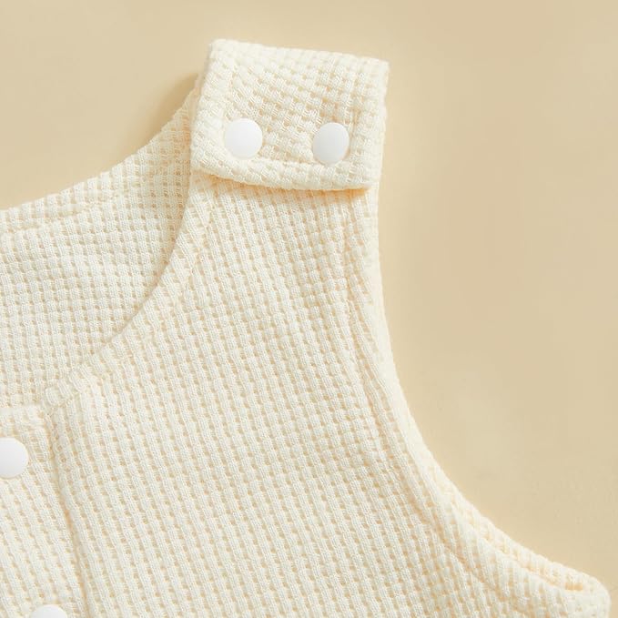 Kuriozud Newborn Infant Unisex Baby Boy Girl Clothes Button Romper Jumpsuit Basic One Piece Outfits
