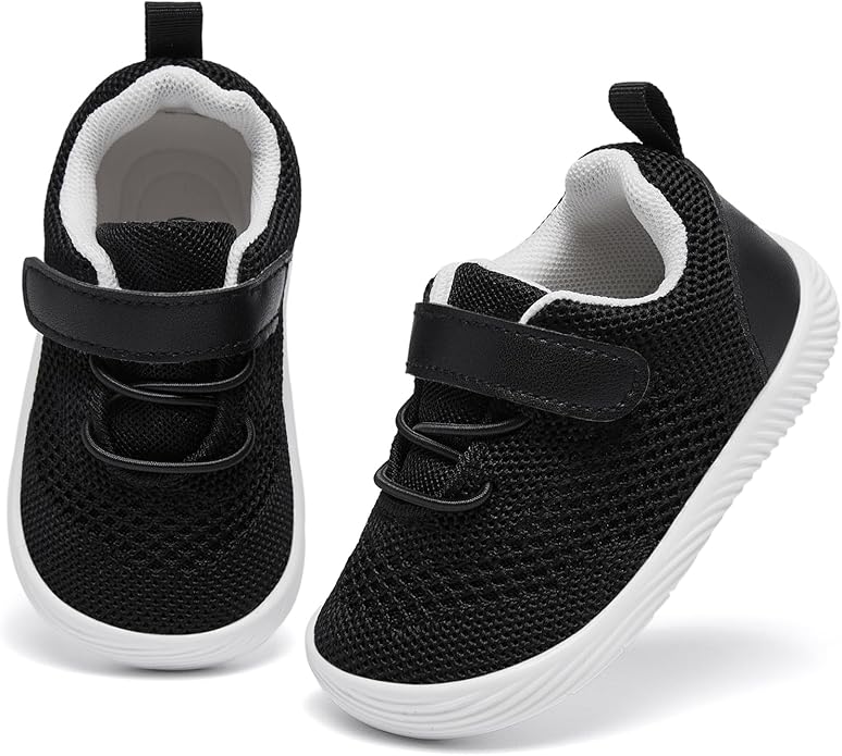 MORENDL Toddler Sneakers Baby Boys & Girls Barefoot Shoes Lightweight Breathable Walking Running Tennis Athletic Sport Shoes