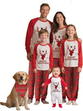 Awoscut Christmas Family Matching Pajamas Christmas Pjs Holiday Nightwear Sleepwear Sets Long Sleeve Pjs