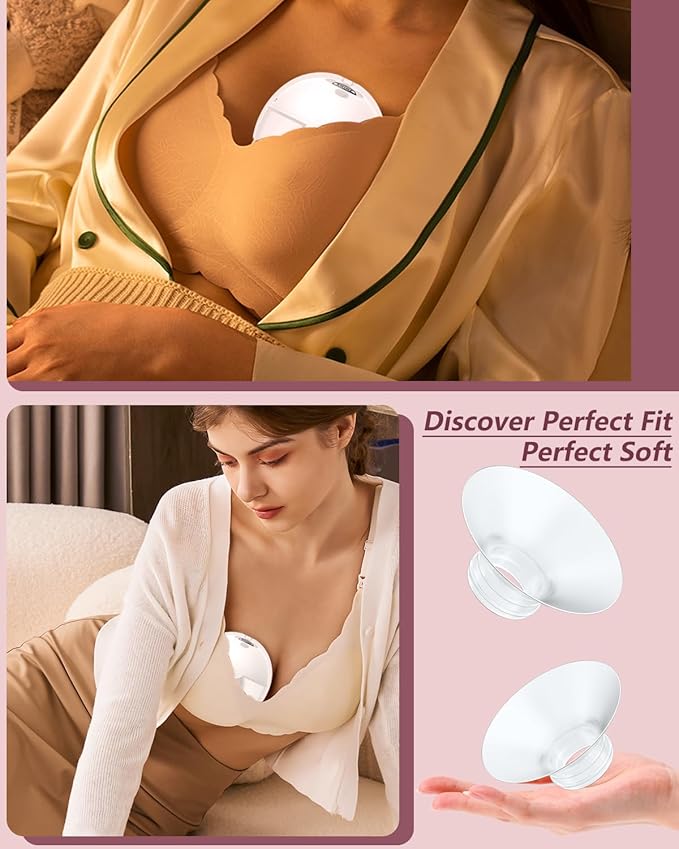 4PC Flange Insert 22mm Compatible with Momcozy M5/M6/M9/S12 Pro/V1 Pro/V1 Pro Breast Pump, Fit for Eufy/Elvie/Medela/Spectra/Lansinoh/NCVI/Lansinoh/TSRETE with 24mm Flange/Shield Breast Pump