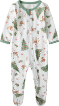 O2 BABY Baby Boys Girls Organic Cotton Zip-Front Sleeper Pajamas, Footed Sleep 'n Play