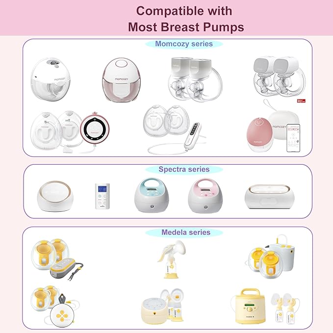Flange Insert 15/17mm 8PCS Compatible with 24mm Flange/Shield of Most Pumps,Suitable for Momcozy/Medela/Spectra/TSRETE/Paruu Wearable Breast Pump,Reduce 24mm Tunnel Down to Correct Size,4pc/Size