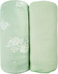 Jersey Swaddle Blanket, Ultra Soft Stretchy Receiving Blanket, Newborn Swaddle Wrap for Boys & Girls, 40 x 30 inches, 2 Pcs