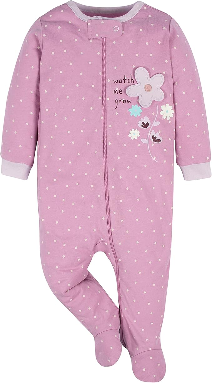 Gerber Baby Girls 4 Pack Sleep 'N Play Footie
