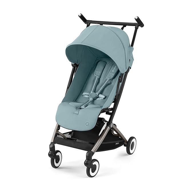Cybex Libelle 2 Travel pockit Baby Stroller - Lightweight Carry-On Travel Stroller for Airplane with One-Hand Recline, Compatible with CYBEX Car Seats, Stormy Blue
