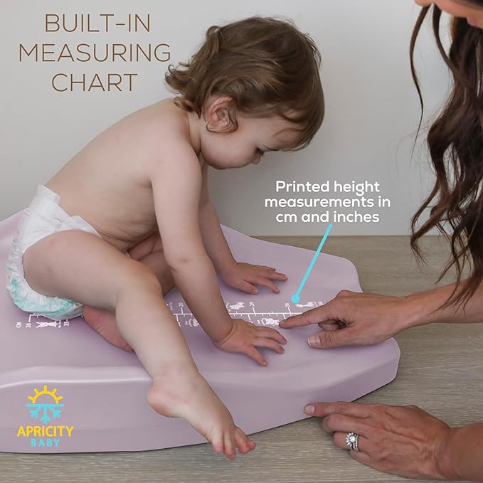 Apricity Baby Diaper Changing Pad – Waterproof Wipe-Clean Foam Changing Mat with Raised Sides, Non-Slip Base & Portable Design, Extra-Large 31.5” × 19.7” for Newborn to Toddler (Pink)