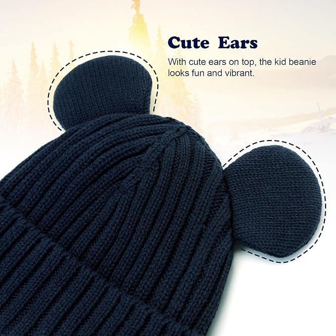 Toddler Boy Winter Beanie Baby Knit Hat Warm Girl Beanies Newborn Cute Hats for Kids