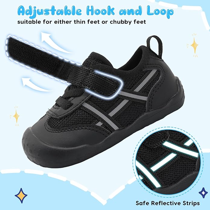 Scurtain Baby Shoes Boy Girl First Walking Shoe Infant Crib Breathable Sneakers Lightweight Barefoot Shoes for Babies