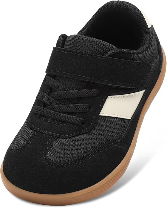 Toddler Wide Toe Box Shoes Zero Drop Minimalist Sneakers for Toddler/Little Kid Barefoot Slip on Tennis Shoes for Kids Boys Girls