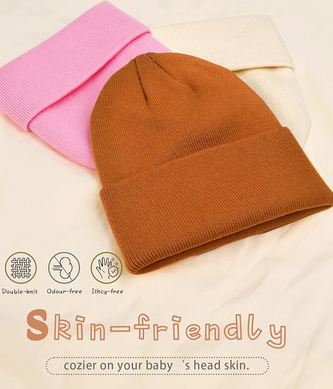 Rosoz Toddler Beanie Boys Girls Baby Knit Warm Beanies Kids Children Winter hat Caps