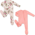 HAPIU Rayon from Bamboo Baby Footed Pajamas, 2 Way Zipper YKK, Footie for Baby Boy Girls, Newborn-24 Months