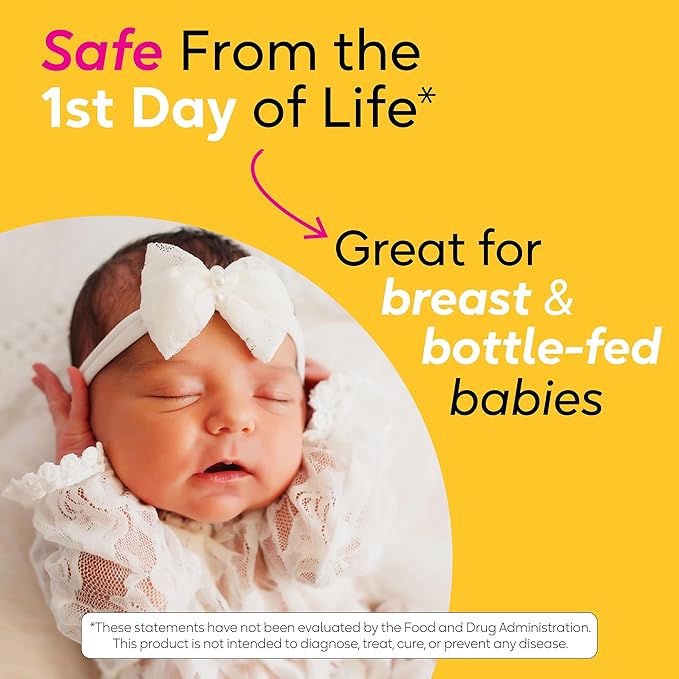 BioGaia Baby Probiotic Drops - Colic & Gas Relief + Vitamin D, 50-Day Supply, Safe for Newborns, Reduces Crying, Fussing, Colic, Gas, Spit-ups & Constipation, No allergens, Dairy or Soy (Pack of 2)